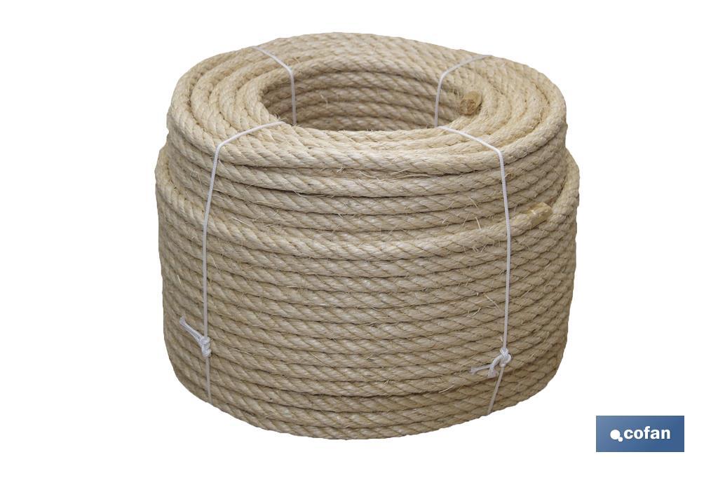 CUERDA SISAL 4 CABOS 14 MM 100 MTS NATURAL