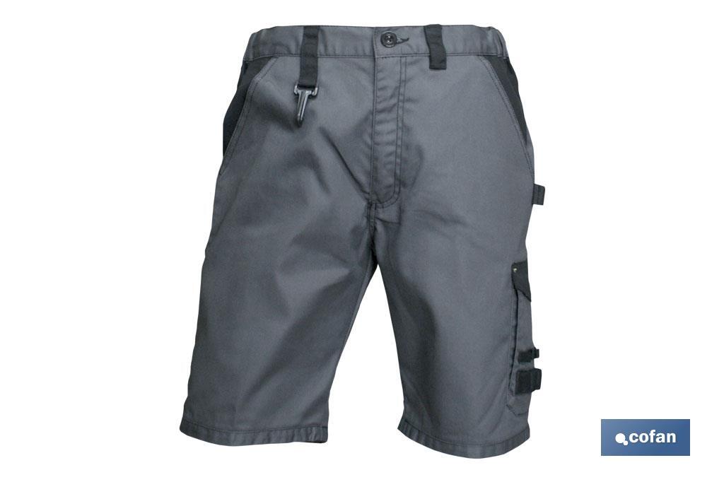 BERMUDAS DE TRABAJO POULSEN  280gms/m BEIS-NEGRO T-42