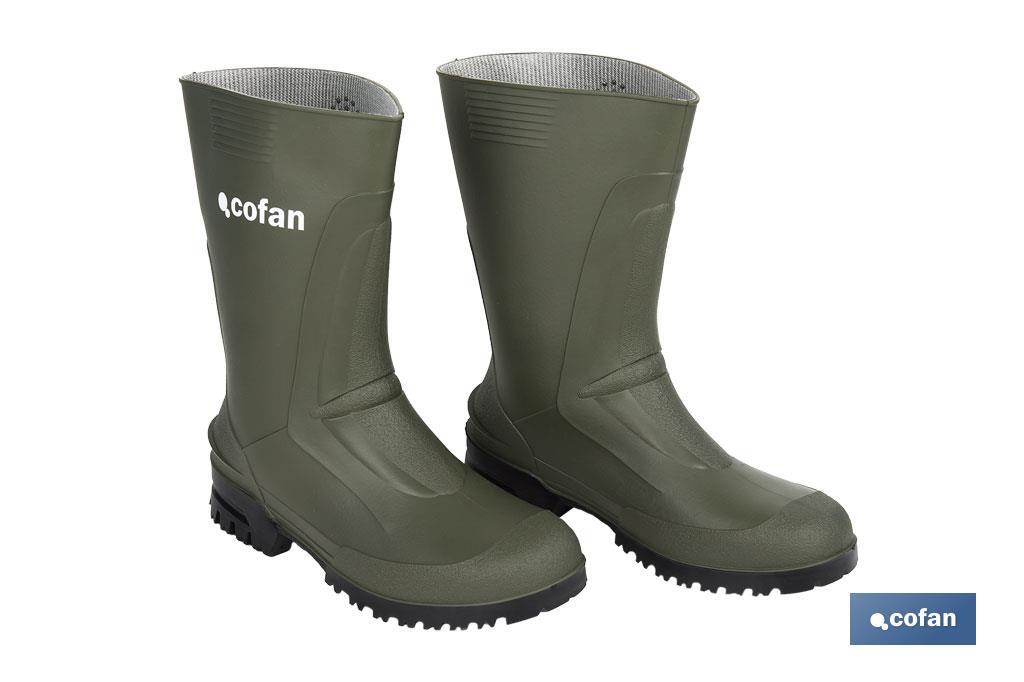 BOTA PVC VERDE MEDIA CAÑA TALLA 38