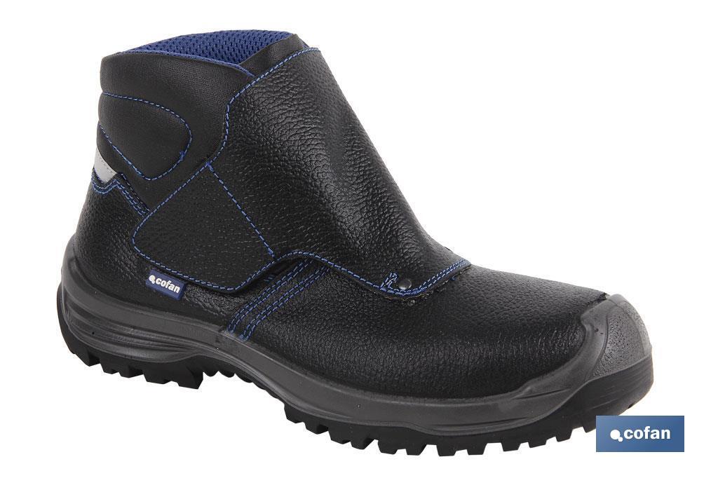 BOTA PIEL NEGRO CIERRE VELCRO S3 MODELO URIAN T 36