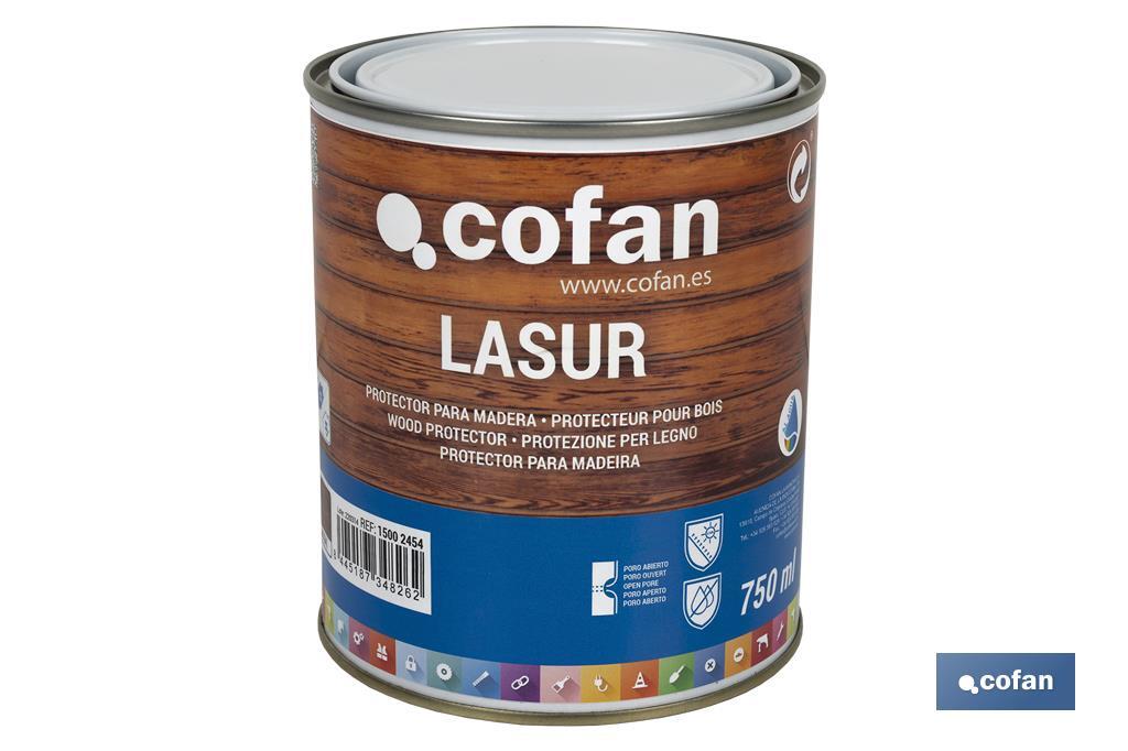 LASUR PROTECTOR AL AGUA PARA MADERA MATE NOGAL 750 ML