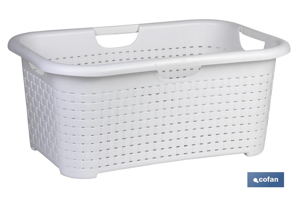 CESTA MULTIUSOS  CREMA  59 X 38 X 26 CM venta unitaria