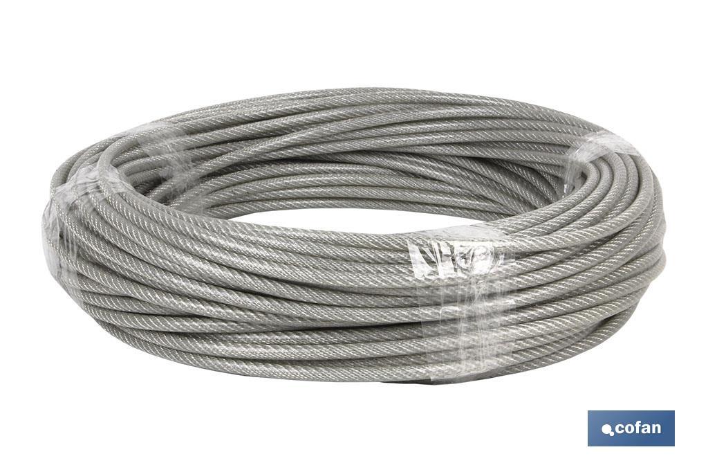 CABLE ACERO (10mm) 8X10MM  6X19+1 PLAST. (25 M)