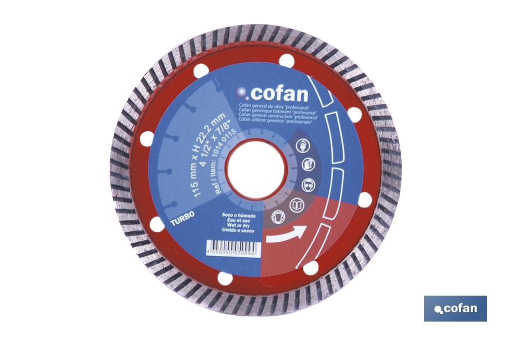 DISCO DIAM.TURBO PROFESIONAL 230MM. (PACK: 1 UDS) DISCO DIAM.TURBO PROFESIONAL 230MM. (PACK: 1 UDS)