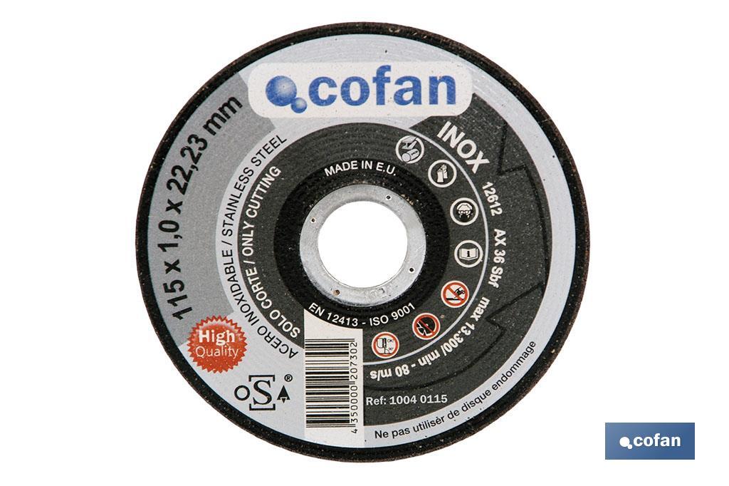 DISCO CORTE - 115X1,6X22,23 INOX PROFES. (PACK: 1 UDS) DISCO CORTE - 115X1,6X22,23 INOX PROFES. (PACK: 1 UDS)