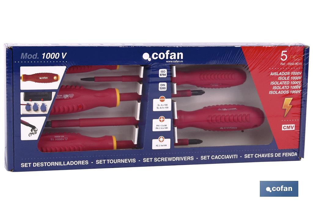 SET 5 DESTORNILLADORES 1000V (PACK: 1 UDS) SET 5 DESTORNILLADORES 1000V (PACK: 1 UDS)