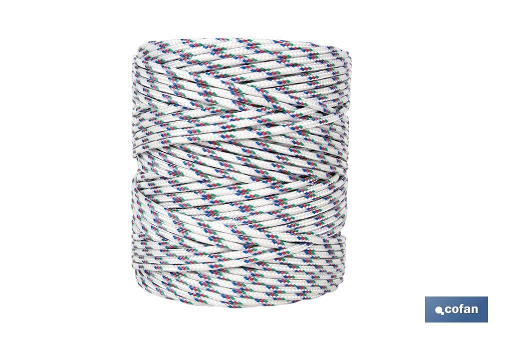 BOBINA CORDON TRENZADO POLI 5MM 200M TRICOLOR (PACK: 1 UDS) BOBINA CORDON TRENZADO POLI 5MM 200M TRICOLOR (PACK: 1 UDS)