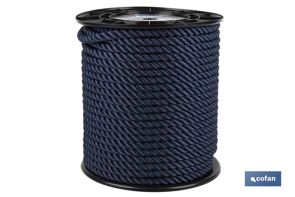 CARRETE CABO DE AMARRE 12 MM 100 M NAVY (PACK: 1 UDS)