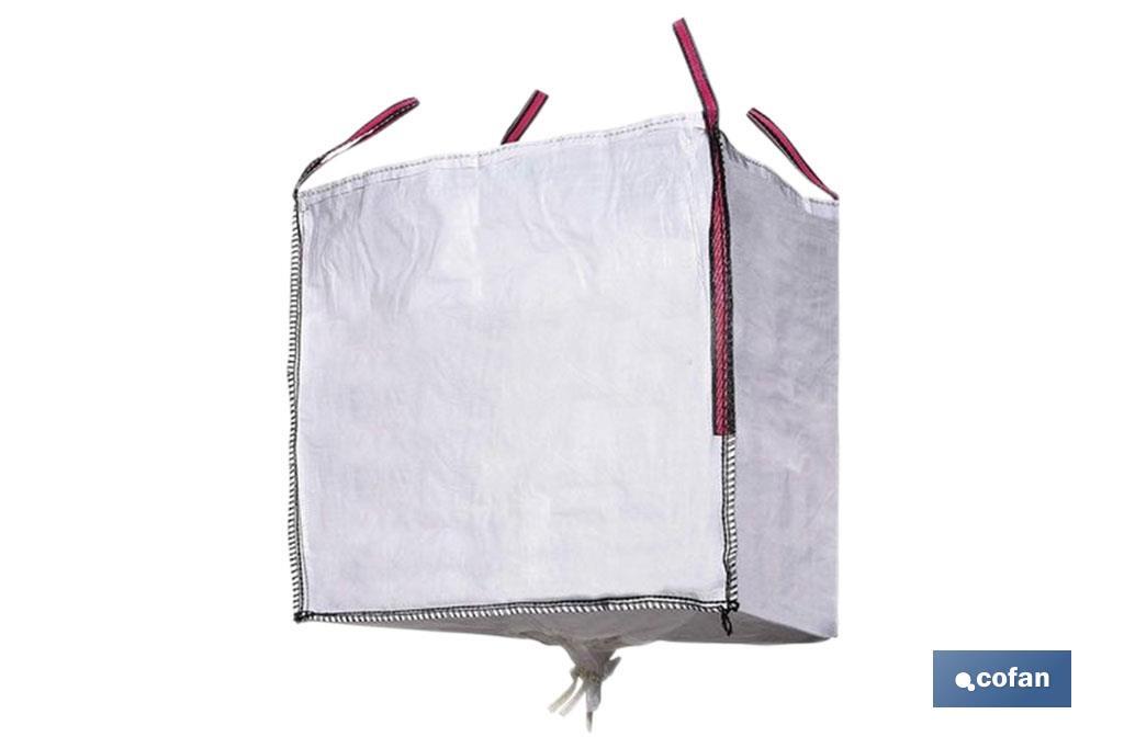 BIG BAG ESCOMBROS 90X90X90CMS BLANCO C/VALV.DESCARGA (PACK: 1 UDS) BIG BAG ESCOMBROS 90X90X90CMS BLANCO C/VALV.DESCARGA (PACK: 1 UDS)