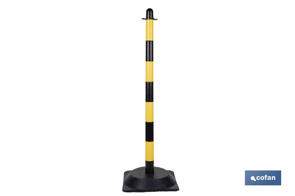 POSTE Y BASE PARA CADENA (AMAR/NEGRO) 1M (PACK: 1 UDS)