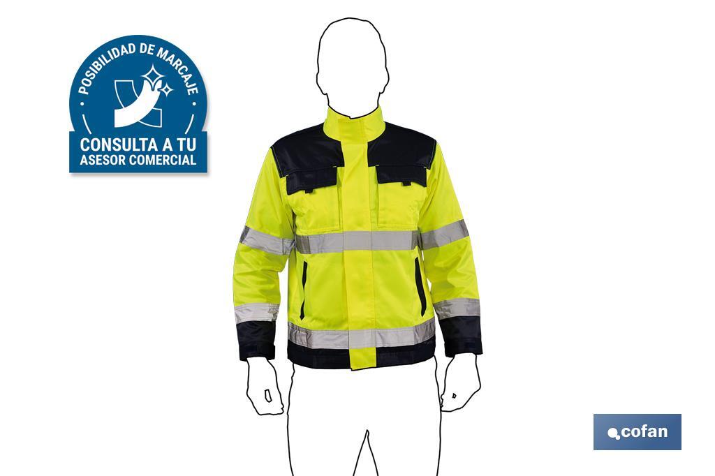 CHAQUETA DE ALTA VISIBILIDAD MODELO VEGA AMARILLA Y AZUL MARINO TALLA L (PACK: 1 UDS) CHAQUETA DE ALTA VISIBILIDAD MODELO VEGA AMARILLA Y AZUL MARINO TALLA L (PACK: 1 UDS)