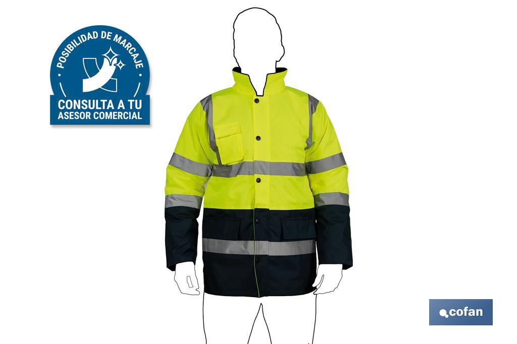 PARKA DE ALTA VISIBILIDAD MODELO DENEB AMARILLO Y AZUL TALLA XXL (PACK: 1 UDS)