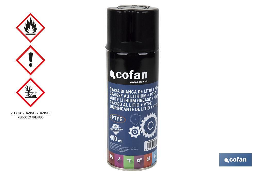 GRASA BLANCA DE LITIO+PTFE 400 ML (PACK: 1 UDS) GRASA BLANCA DE LITIO+PTFE 400 ML (PACK: 1 UDS)