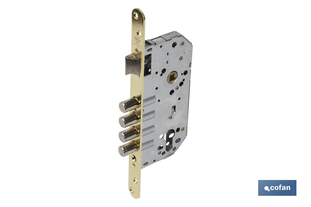 Cerradura Embutir 4 B-Cuadrada+cerradero D85 E50 Níquel (P/Madera) (PACK: 1 UDS) Cerradura Embutir 4 B-Cuadrada+cerradero D85 E50 Níquel (P/Madera) (PACK: 1 UDS)