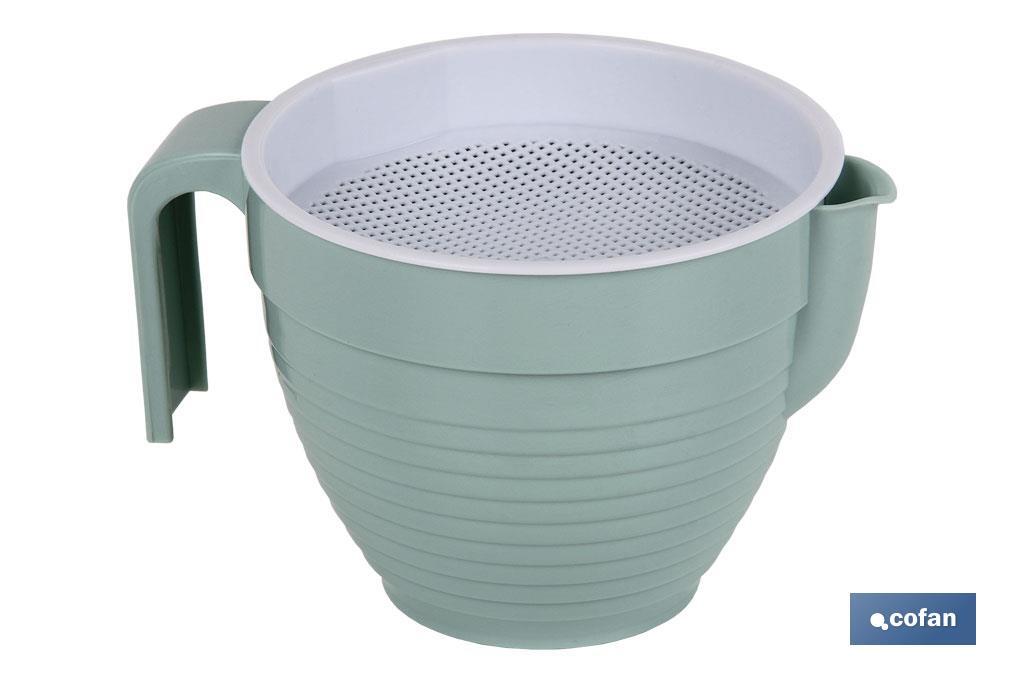 GRASERA COLADOR 500ml MODELO ALBAHACA VERDE AGUA 16.5X12X10cm venta unitaria (PACK: 1 UDS) GRASERA COLADOR 500ml MODELO ALBAHACA VERDE AGUA 16.5X12X10cm venta unitaria (PACK: 1 UDS)