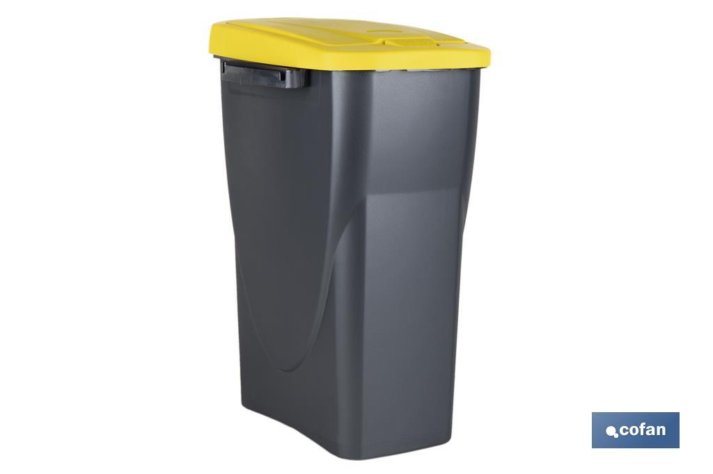 CUBO DE BASURA PARA RECICLAR 15 LITROS COLOR AMARILLO 20 X 31 X 42 CM (PACK: 1 UDS) CUBO DE BASURA PARA RECICLAR 15 LITROS COLOR AMARILLO 20 X 31 X 42 CM (PACK: 1 UDS)