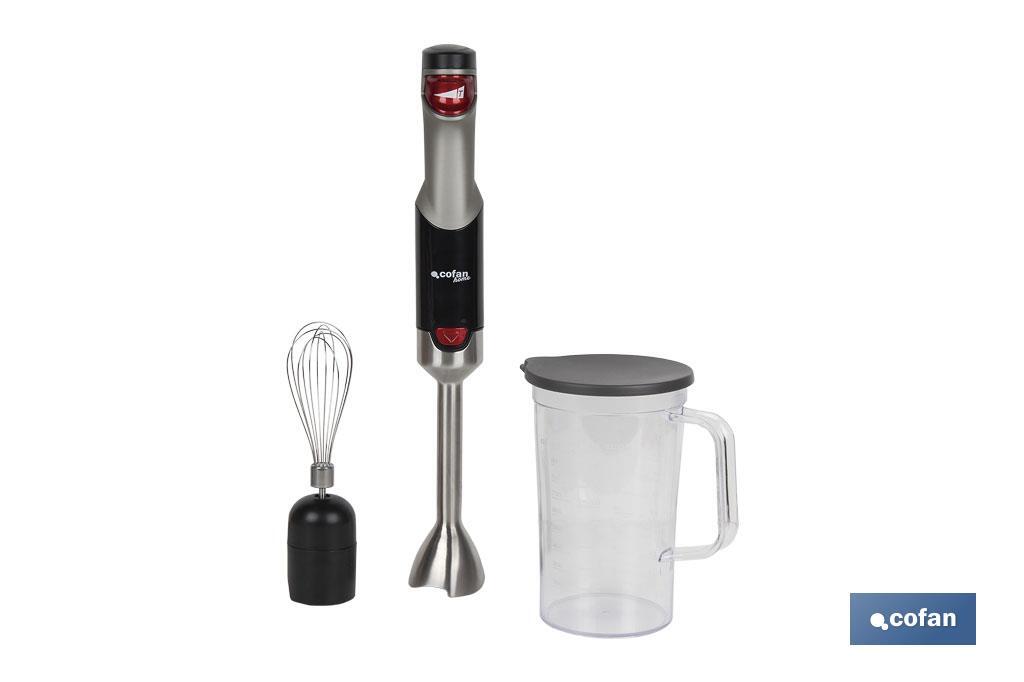 BATIDORA DE MANO ELECTRICA CON ACCESORIO BATIDOR Y VASO MEZCLADOR 800W (PACK: 1 UDS) BATIDORA DE MANO ELECTRICA CON ACCESORIO BATIDOR Y VASO MEZCLADOR 800W (PACK: 1 UDS)