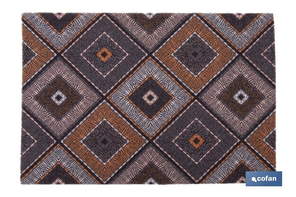 FELPUDO ESTAMPADO DIGITAL ROMBOS 50 x 70 CM (PACK: 1 UDS) FELPUDO ESTAMPADO DIGITAL ROMBOS 50 x 70 CM (PACK: 1 UDS)