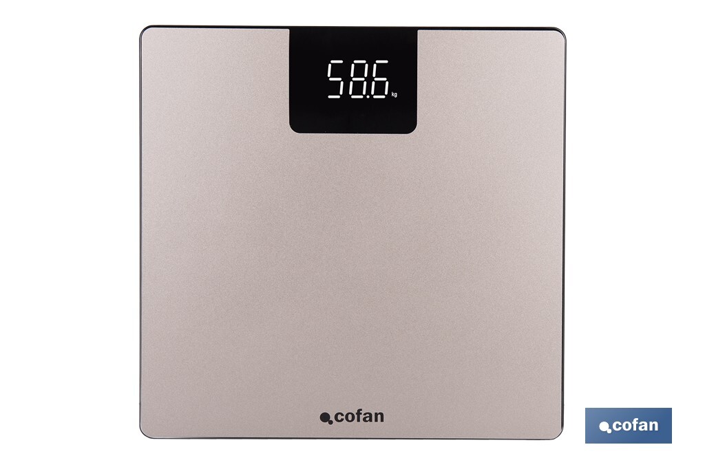 BÁSCULA DE BAÑO DIGITAL COLOR PIEDRA CON PANTALLA LED 30 X 30 X 2,2 CM (PACK: 1 UDS) BÁSCULA DE BAÑO DIGITAL COLOR PIEDRA CON PANTALLA LED 30 X 30 X 2,2 CM (PACK: 1 UDS)