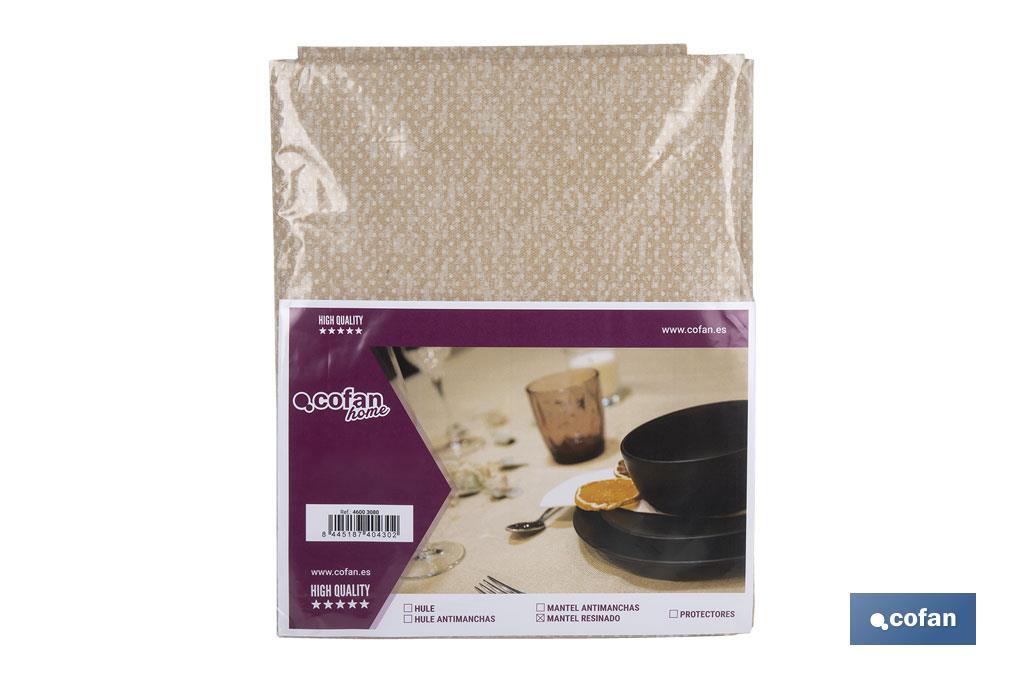 MANTEL ANTIMANCHAS RESINADO TEXTURA BEIGE 1,40 X 2,00M (PACK: 1 UDS) MANTEL ANTIMANCHAS RESINADO TEXTURA BEIGE 1,40 X 2,00M (PACK: 1 UDS)
