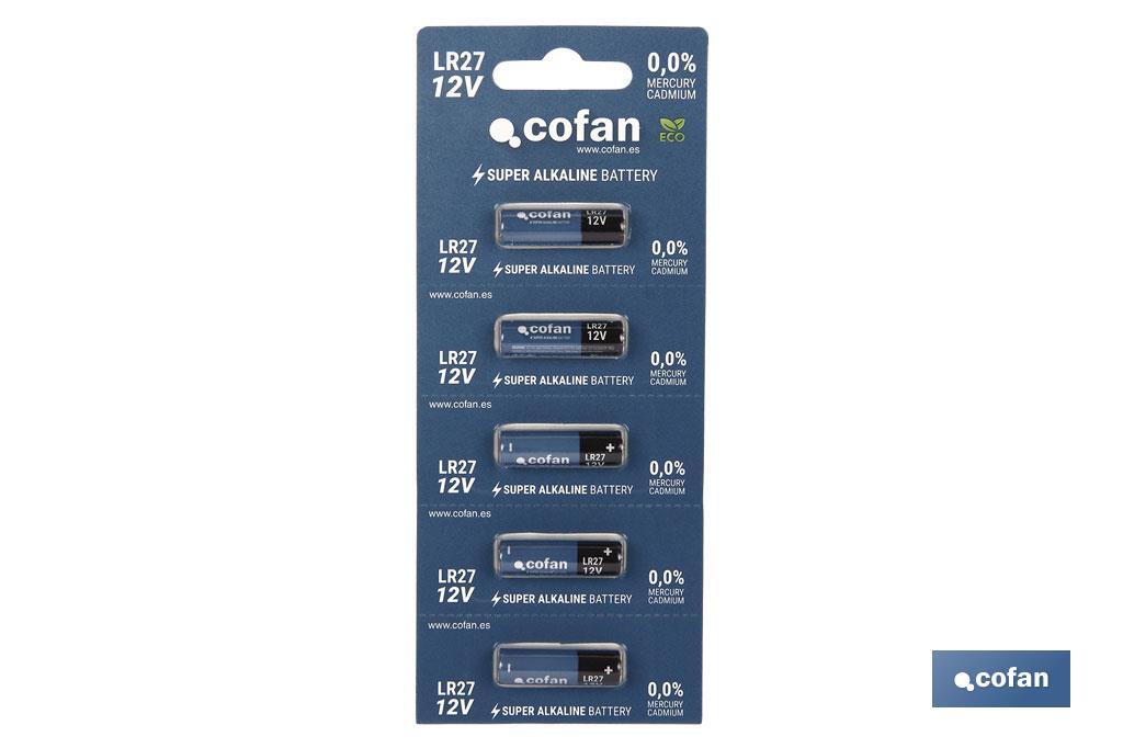 PILA ALCALINA LR27/12V (PACK: 50 UDS)