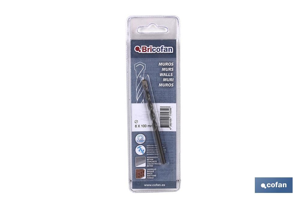 BL 1 UDS BROCA MUROS BRICOFAN 7 X 100 mm (PACK: 1 UDS) BL 1 UDS BROCA MUROS BRICOFAN 7 X 100 mm (PACK: 1 UDS)