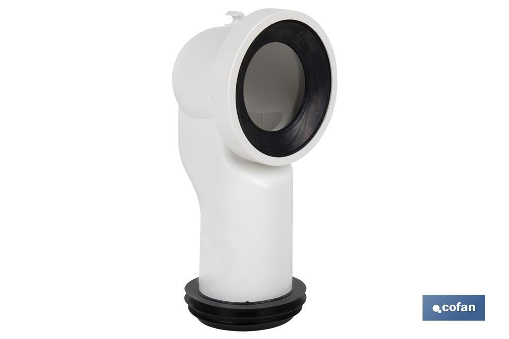 MANGUITO DE CONEXIÓN ACODADO 90° PARA INODORO CON GOMA LABIADA Ø110 MM (PACK: 1 UDS) MANGUITO DE CONEXIÓN ACODADO 90° PARA INODORO CON GOMA LABIADA Ø110 MM (PACK: 1 UDS)