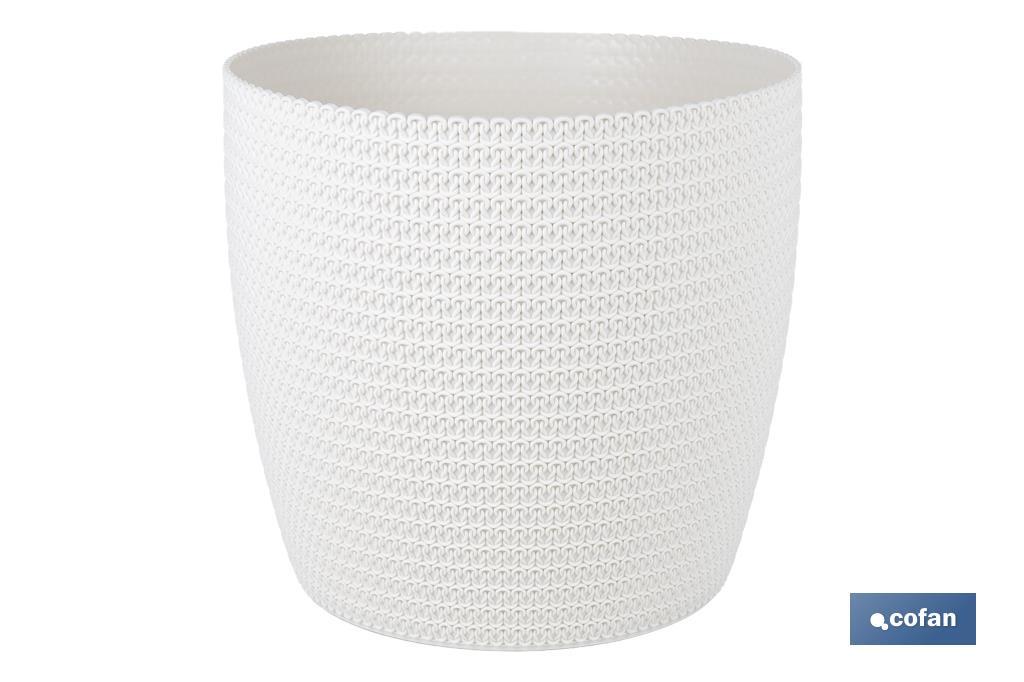 MACETA O MACETERO TRENZADA COLOR BEIGE PP Ø 141 X 119 MM 1,25 L VENTA UNITARIA (PACK: 1 UDS) MACETA O MACETERO TRENZADA COLOR BEIGE PP Ø 141 X 119 MM 1,25 L VENTA UNITARIA (PACK: 1 UDS)
