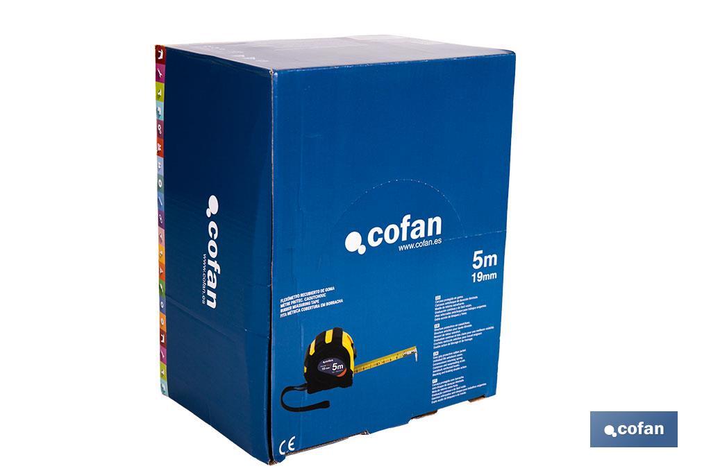 EXPOSITOR DE FLEXÓMETROS CON PROTECCIÓN DE GOMA 19 MM X 5 M 12 UDS. (PACK: 1 UDS)