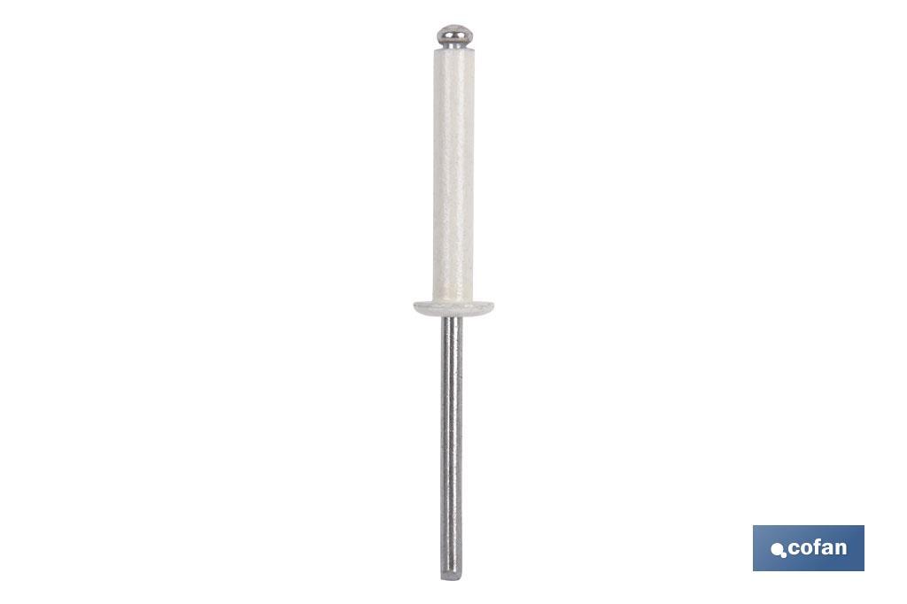 REMACHE ALUMINIO NORMAL BLANCO 4.8 X 10 MM