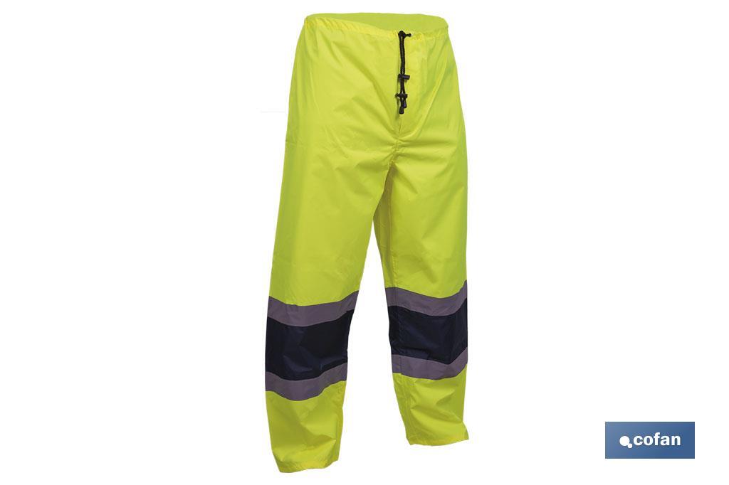 PANTALÓN DE LLUVIA DE ALTA VISIBILIDAD MODELO BELLATRIX AMARILLA Y AZUL TALLA XXXL (PACK: 1 UDS)