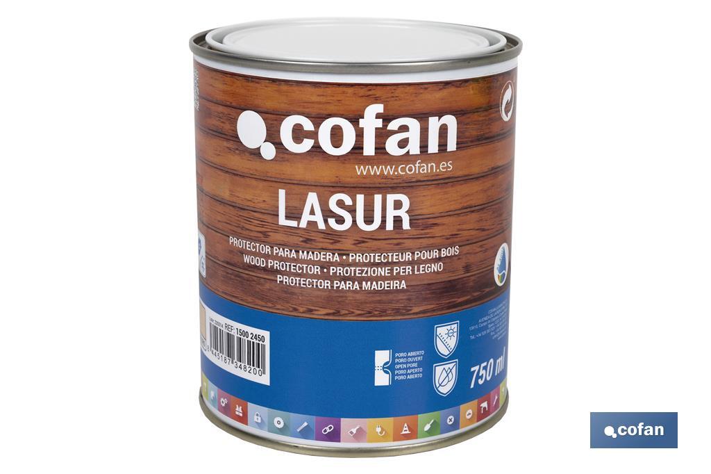 LASUR PROTECTOR AL AGUA PARA MADERA MATE INCOLORO 750 ML (PACK: 1 UDS)