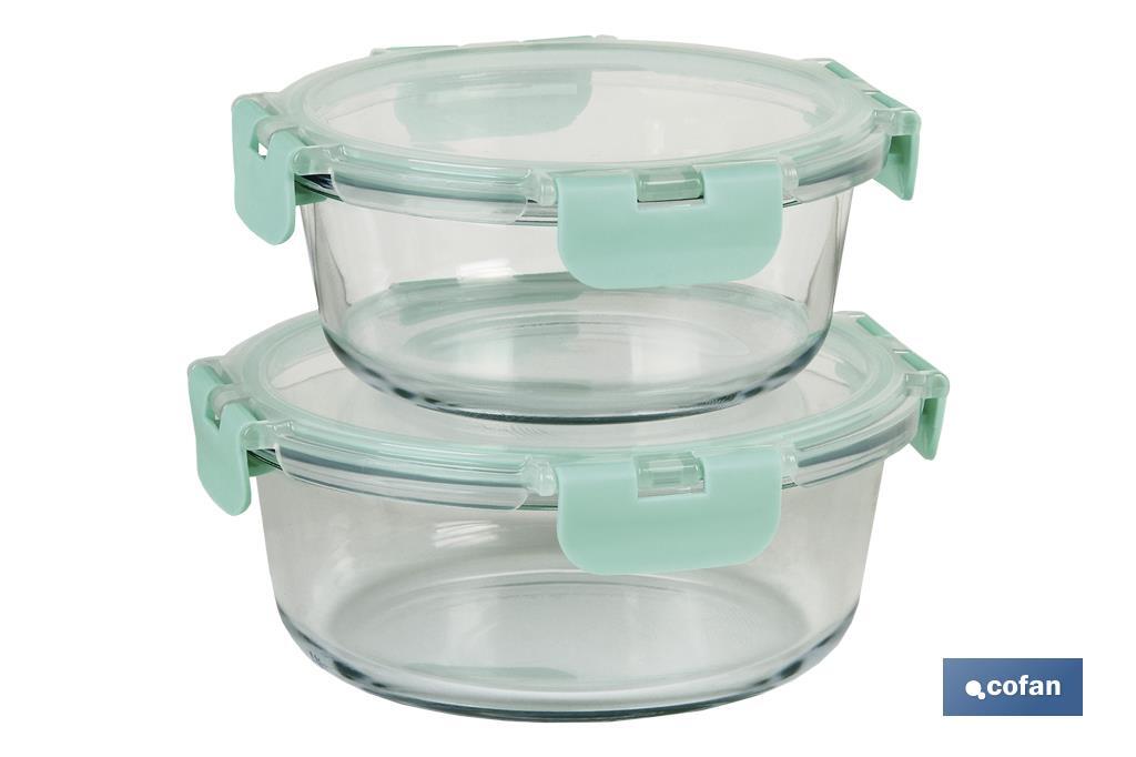 SET DE 2 RECIPIENTES DE BOROSILICATO MODELO AGATHA 620 ML - 950ML