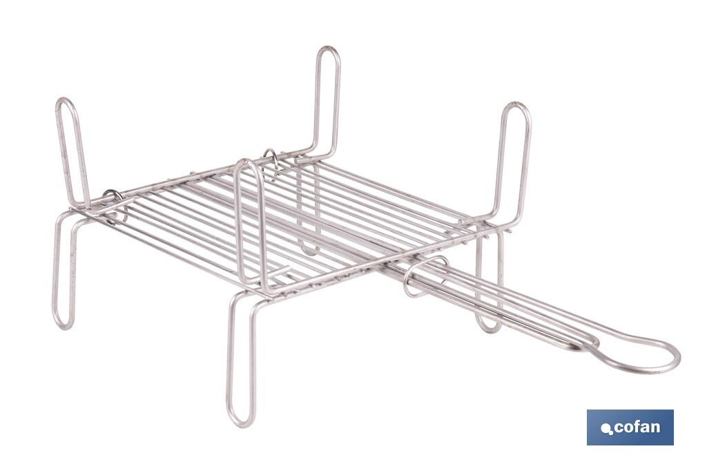 PARRILLA DOBLE INOX 450X 450MM