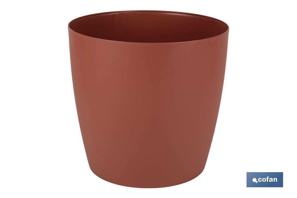 MACETA CAMELIA DE COLOR ARCILLA 24,5 X 23,6 CM