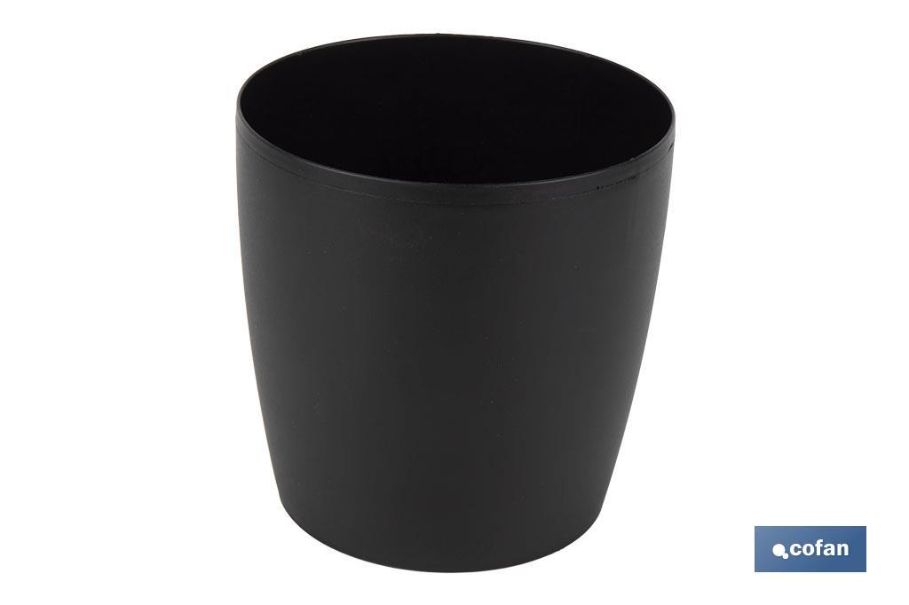 MACETA CAMELIA DE COLOR NEGRO 24,5 X 23,6 CM