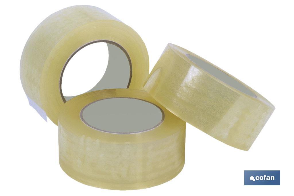 PRECINTO ACRILICO TRANSPARENTE 45 Micras 48MM X 132MTS (PACK: 1 UDS)