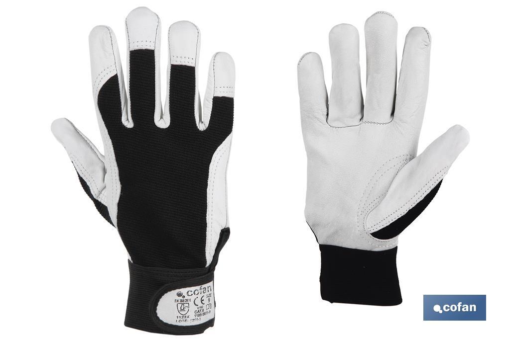 GUANTE VACUNO DORSO TELA + VELCRO T-8 (PACK: 12 UDS) GUANTE VACUNO DORSO TELA + VELCRO T-8 (PACK: 12 UDS)