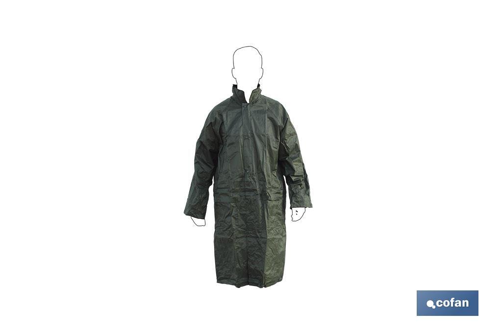 ABRIGO DE LLUVIA VERDE POLIESTER/PVC TALLA-XXL (PACK: 1 UDS)