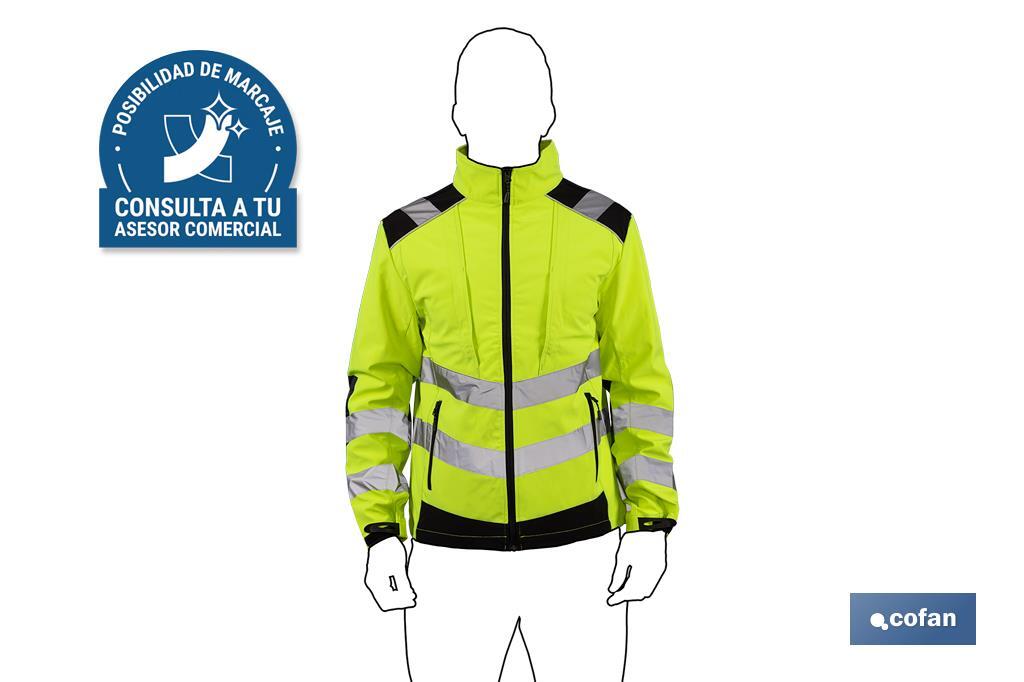 SOFTSHELL DE ALTA VISIBILIDAD MODELO ALFA CENTAURI AMARILLO Y NEGRO TALLA M (PACK: 1 UDS) SOFTSHELL DE ALTA VISIBILIDAD MODELO ALFA CENTAURI AMARILLO Y NEGRO TALLA M (PACK: 1 UDS)