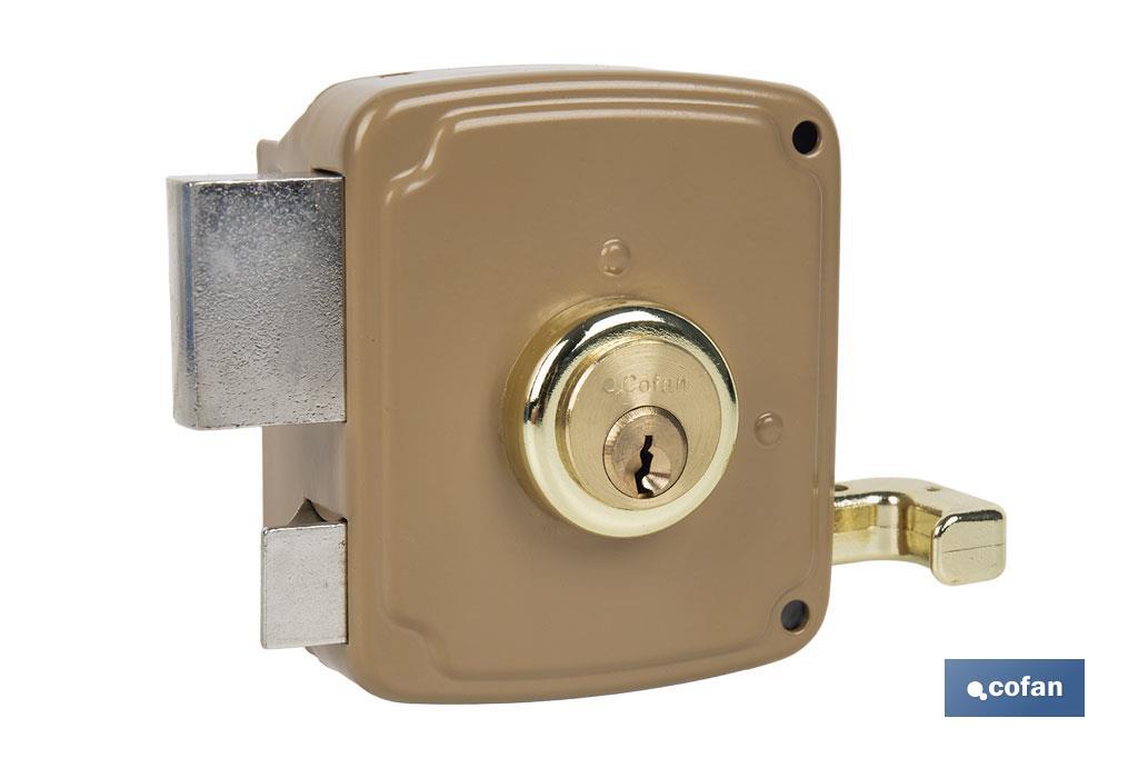 CERRADURA SOBREPONER C/CERRADERO 140mm DERECHA (PACK: 1 UDS)