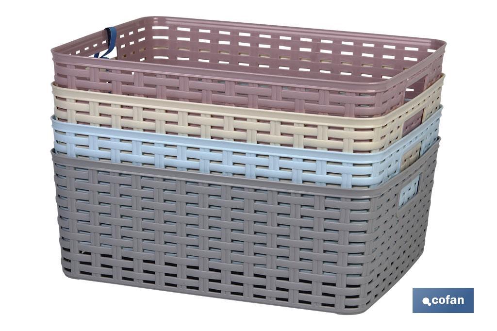 CESTA  MULTIUSOS  12L 36X28X13.5cm AZUL CIELO (PACK: 6 UDS)