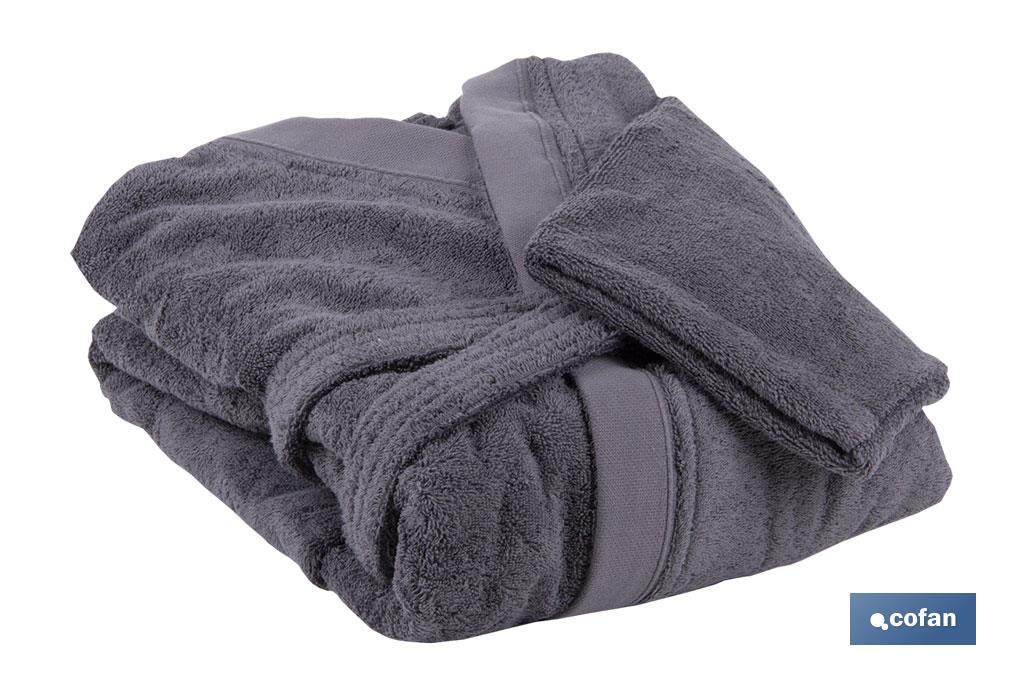 ALBORNOZ GRIS ANTRACITA GR.500/M2 MODELO PIEDRA TALLA L (PACK: 1 UDS) ALBORNOZ GRIS ANTRACITA GR.500/M2 MODELO PIEDRA TALLA L (PACK: 1 UDS)