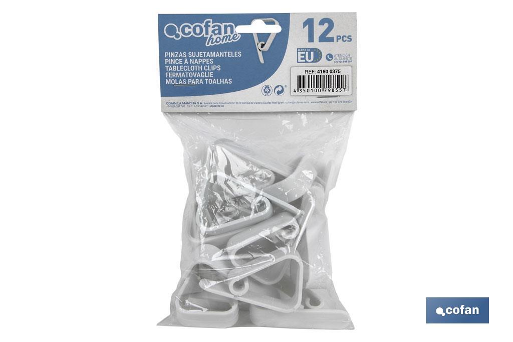 PINZAS SUJETAMANTELES 12 UDS (PACK: 1 UDS) PINZAS SUJETAMANTELES 12 UDS (PACK: 1 UDS)