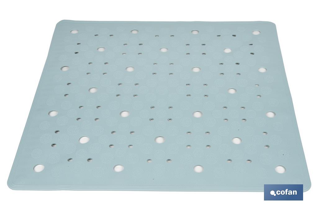 ALFOMBRA ANTIDESLIZANTE CON VENTOSAS BAÑERA/ DUCHA AZUL CLARO 53 X 53 cm (PACK: 1 UDS) ALFOMBRA ANTIDESLIZANTE CON VENTOSAS BAÑERA/ DUCHA AZUL CLARO 53 X 53 cm (PACK: 1 UDS)