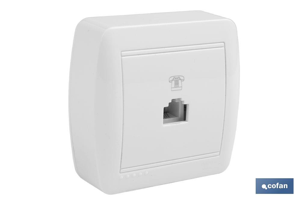 BASE TELEFONO RJ11 SUPERFICIE BLANCO MODELO ATLANTIS (PACK: 1 UDS) BASE TELEFONO RJ11 SUPERFICIE BLANCO MODELO ATLANTIS (PACK: 1 UDS)