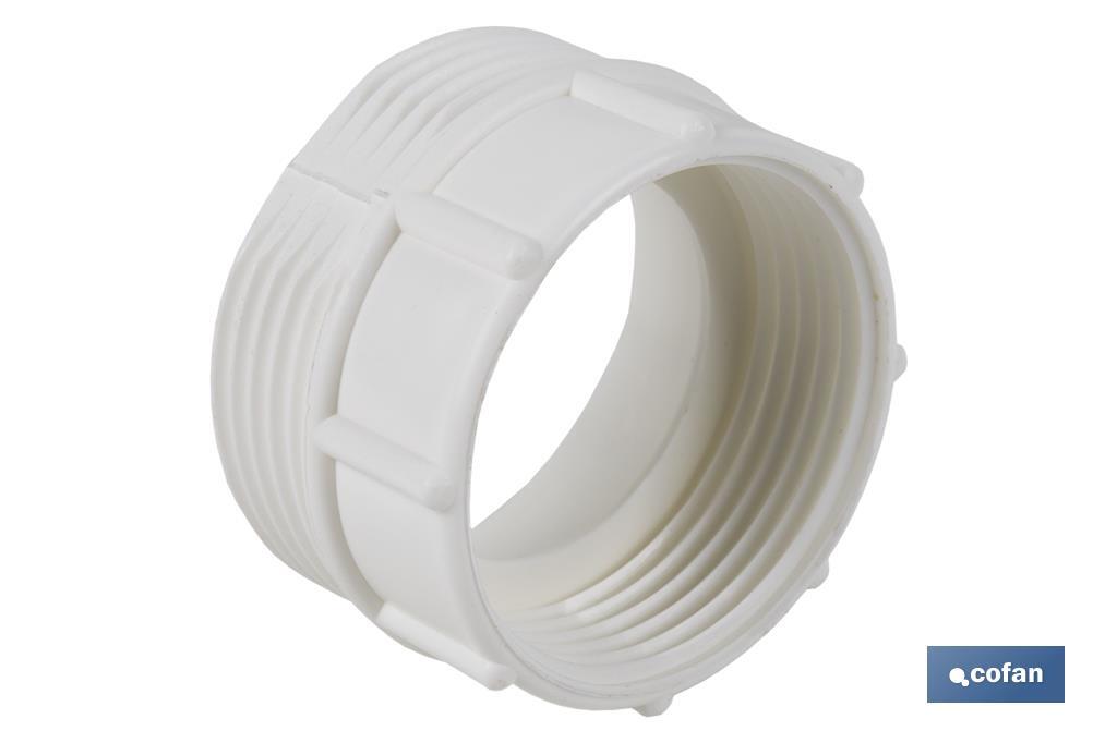 ADAPTADOR CONVERTIDOR 1 1/2 MACHO - 1 1/4 HEMBRA PARA TUBO FLEXIBLE (PACK: 1 UDS)