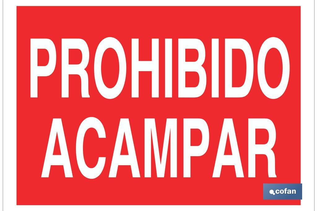 Prohibido acampar